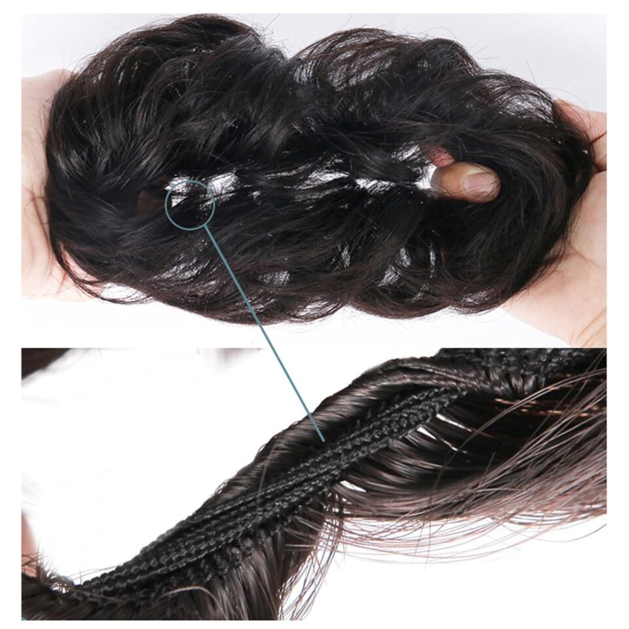 100% Human Hair Bun Extensions Messy Hair Bun Scrunchies